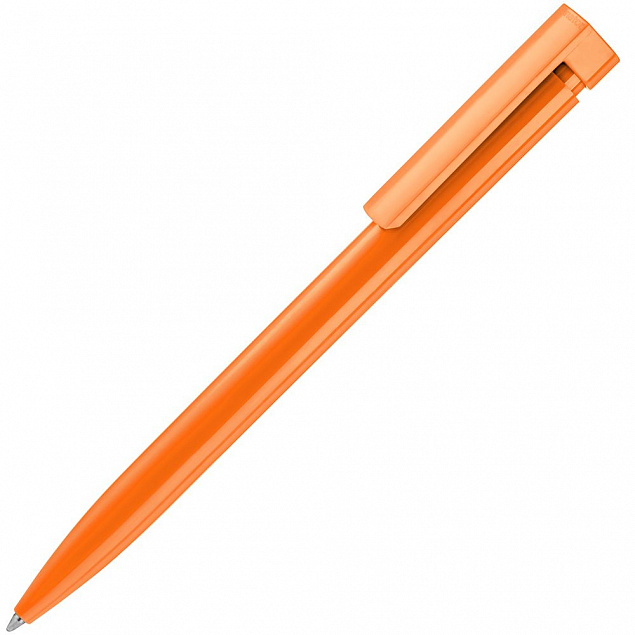 Ручка шариковая Liberty Polished, оранжевая с логотипом  заказать по выгодной цене в кибермаркете AvroraStore