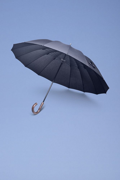 Зонт-трость Big Boss, черный с логотипом  заказать по выгодной цене в кибермаркете AvroraStore