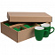Набор кружек Good Morning c покрытием софт-тач, зеленый с логотипом  заказать по выгодной цене в кибермаркете AvroraStore
