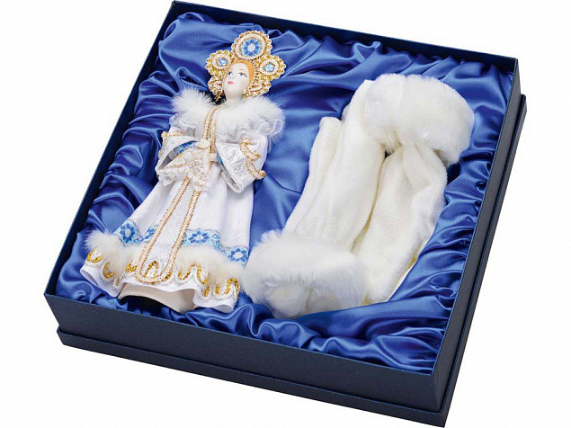 Подарочный набор "Новогоднее настроение": кукла-снегурочка, варежки с логотипом  заказать по выгодной цене в кибермаркете AvroraStore