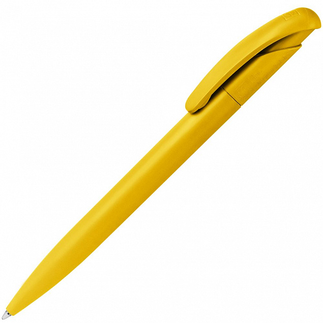 Ручка шариковая Nature Plus Matt, желтая с логотипом  заказать по выгодной цене в кибермаркете AvroraStore