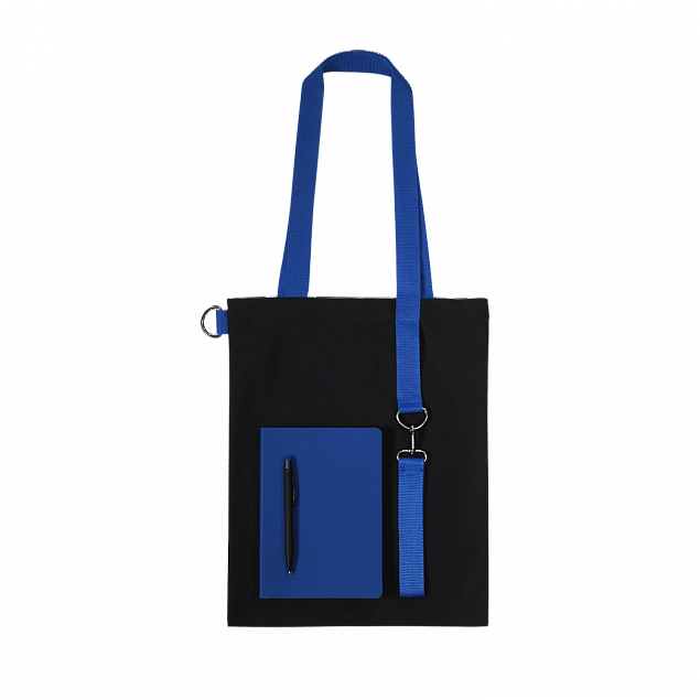 Набор Bplanner casual (чёрный с синим) с логотипом  заказать по выгодной цене в кибермаркете AvroraStore