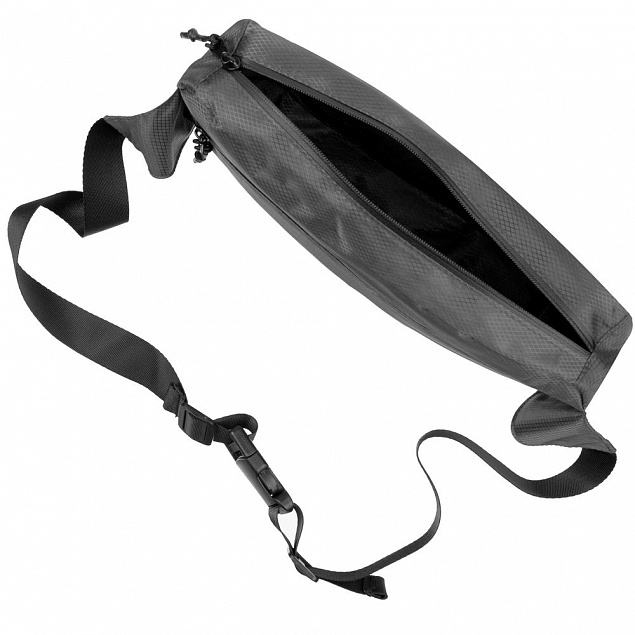 Поясная сумка Wanderer, темно-серая с логотипом  заказать по выгодной цене в кибермаркете AvroraStore