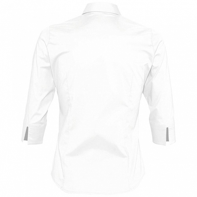 Рубашка женская с рукавом 3/4 EFFECT 140, белая с логотипом  заказать по выгодной цене в кибермаркете AvroraStore