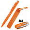 Набор ручка + флеш-карта 8Гб + зарядное устройство 2800 mAh в футляре, оранжевый, soft touch с логотипом  заказать по выгодной цене в кибермаркете AvroraStore