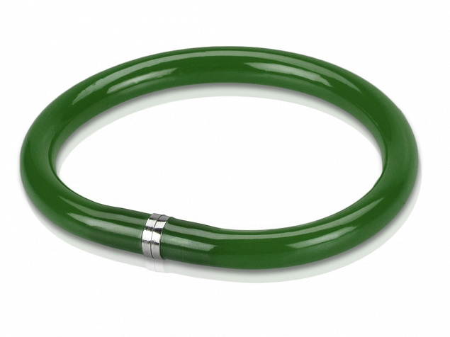 Ручка шариковая-браслет Арт-Хаус, зеленый с логотипом  заказать по выгодной цене в кибермаркете AvroraStore