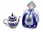 Подарочный набор "Гжель": кукла на чайник, чайник заварной с росписью с логотипом  заказать по выгодной цене в кибермаркете AvroraStore