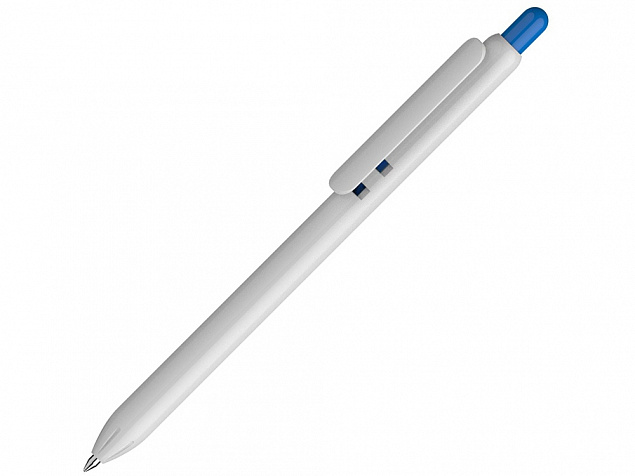 Ручка пластиковая шариковая Lio White с логотипом  заказать по выгодной цене в кибермаркете AvroraStore