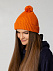 Шапка Nordvik, оранжевая с логотипом  заказать по выгодной цене в кибермаркете AvroraStore