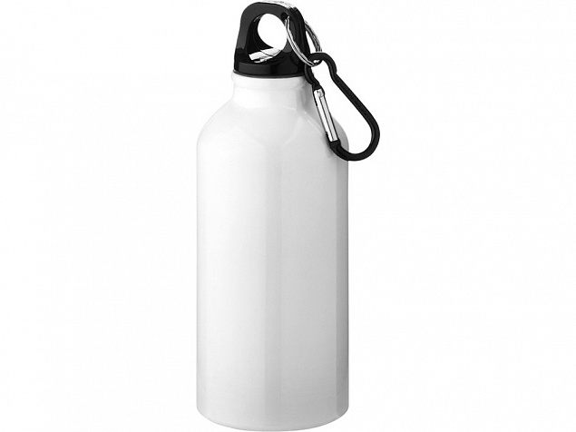 Бутылка Oregon с карабином 400мл, белый с логотипом  заказать по выгодной цене в кибермаркете AvroraStore