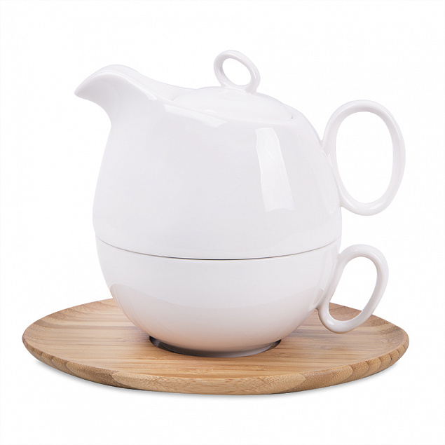 Набор  "Мила": чайник и чайная пара в подарочной упаковке с логотипом  заказать по выгодной цене в кибермаркете AvroraStore