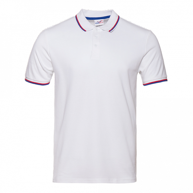 Рубашка поло StanRussian Белый с логотипом  заказать по выгодной цене в кибермаркете AvroraStore