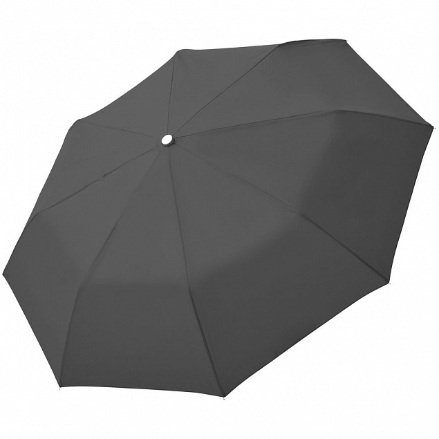 Зонт складной Fiber Alu Light, черный с логотипом  заказать по выгодной цене в кибермаркете AvroraStore