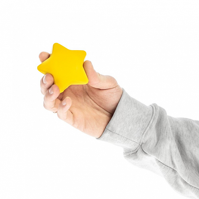 Антистресс «Звезда», желтый с логотипом  заказать по выгодной цене в кибермаркете AvroraStore