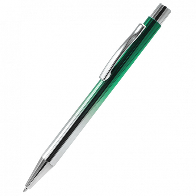 Ручка металлическая Синергия - Зеленый FF с логотипом  заказать по выгодной цене в кибермаркете AvroraStore