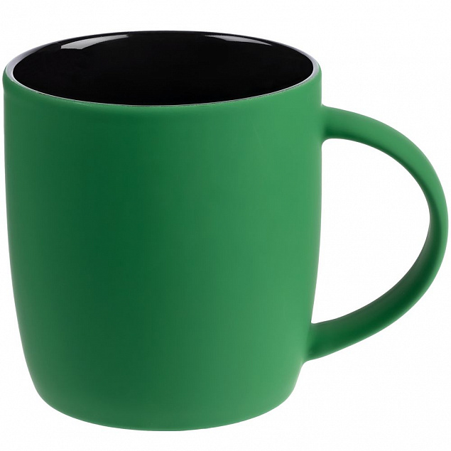 Кружка Surprise Touch Black c покрытием софт-тач, зеленая с логотипом  заказать по выгодной цене в кибермаркете AvroraStore