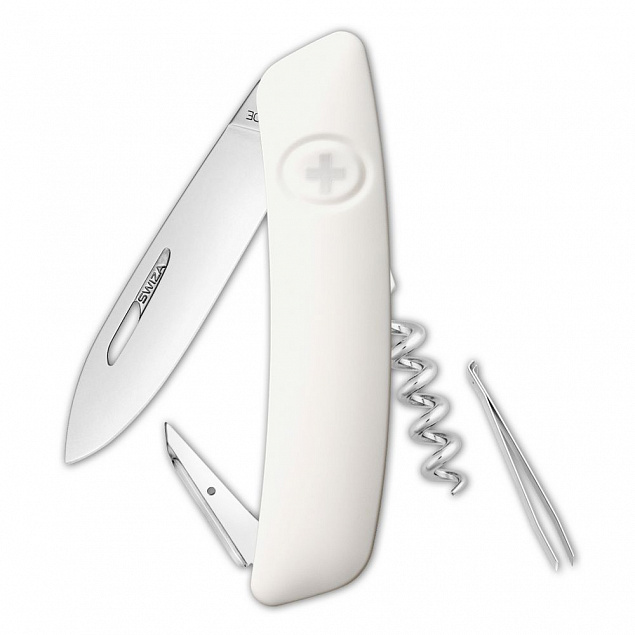 Швейцарский нож D01, белый с логотипом  заказать по выгодной цене в кибермаркете AvroraStore