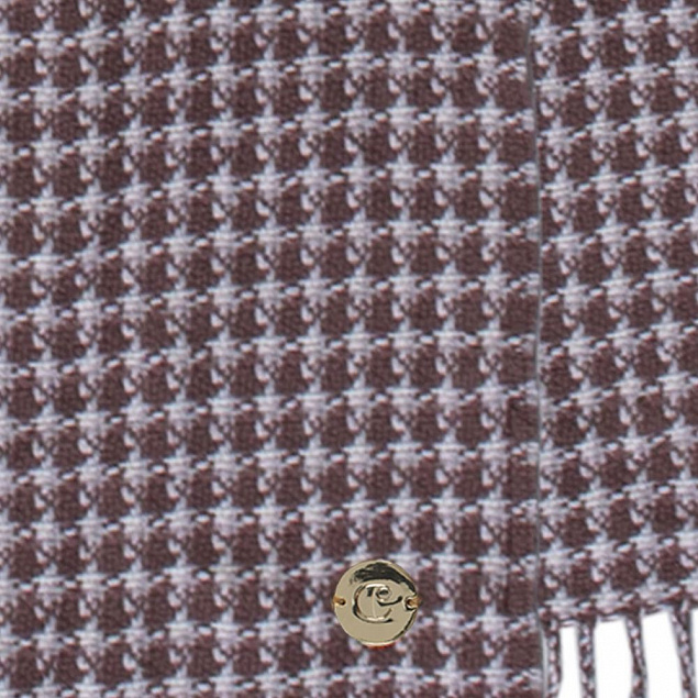 Шарф Tuilerie, коричневый с логотипом  заказать по выгодной цене в кибермаркете AvroraStore