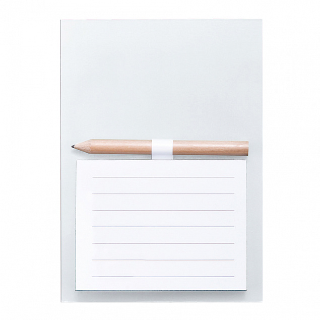 Блокнот с магнитом YAKARI, 40 листов, карандаш в комплекте, белый, картон с логотипом  заказать по выгодной цене в кибермаркете AvroraStore