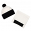 Шарф Snappy, белый с черным с логотипом  заказать по выгодной цене в кибермаркете AvroraStore