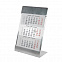 Календарь настольный на 2 года; размер 18*11,5 см, цвет- серебро, сталь с логотипом  заказать по выгодной цене в кибермаркете AvroraStore
