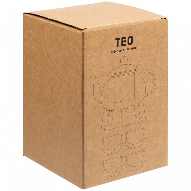 Чайный набор на 4 персоны Teo с логотипом  заказать по выгодной цене в кибермаркете AvroraStore