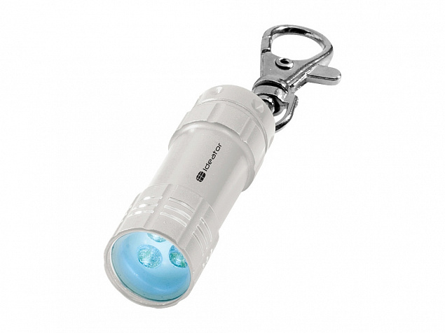 Брелок-фонарик Astro, серебристый с логотипом  заказать по выгодной цене в кибермаркете AvroraStore