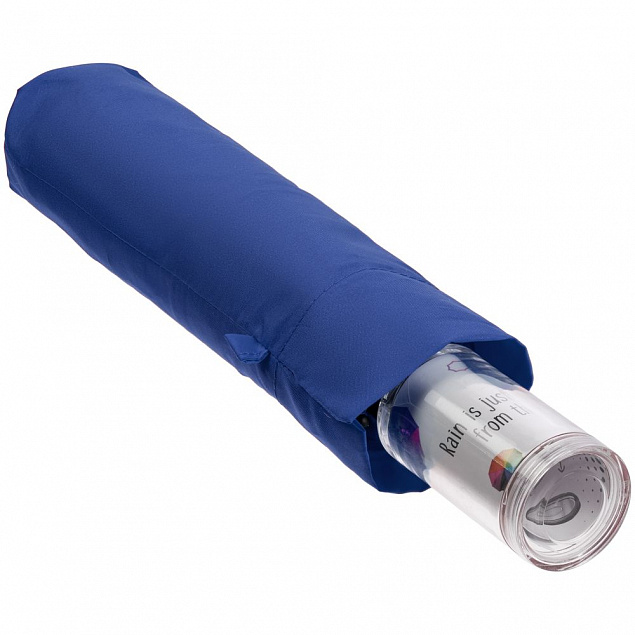 Зонт складной Fillit, синий с логотипом  заказать по выгодной цене в кибермаркете AvroraStore