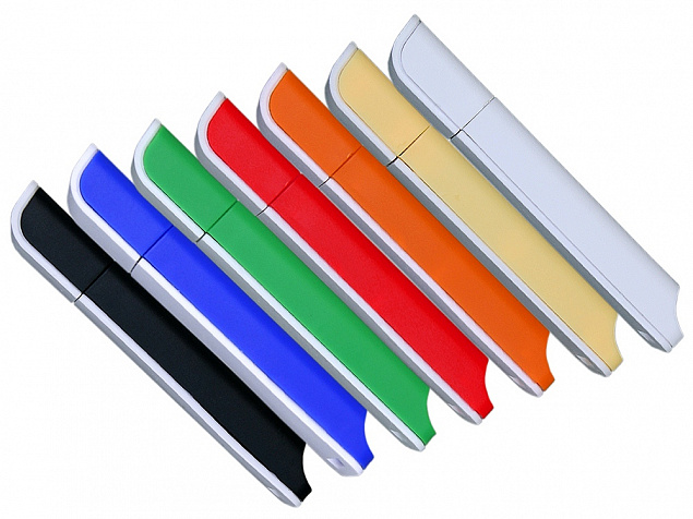 USB 2.0- флешка на 16 Гб с оригинальным двухцветным корпусом с логотипом  заказать по выгодной цене в кибермаркете AvroraStore