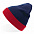Шапка вязаная  двойная "Wind", с отворотом_темно синий,100% акрил с логотипом  заказать по выгодной цене в кибермаркете AvroraStore