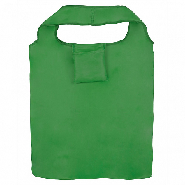 Складная сумка-шоппер из RPET,зеленая с логотипом  заказать по выгодной цене в кибермаркете AvroraStore
