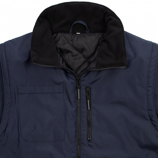 Куртка-трансформер унисекс Astana, темно-синяя с логотипом  заказать по выгодной цене в кибермаркете AvroraStore
