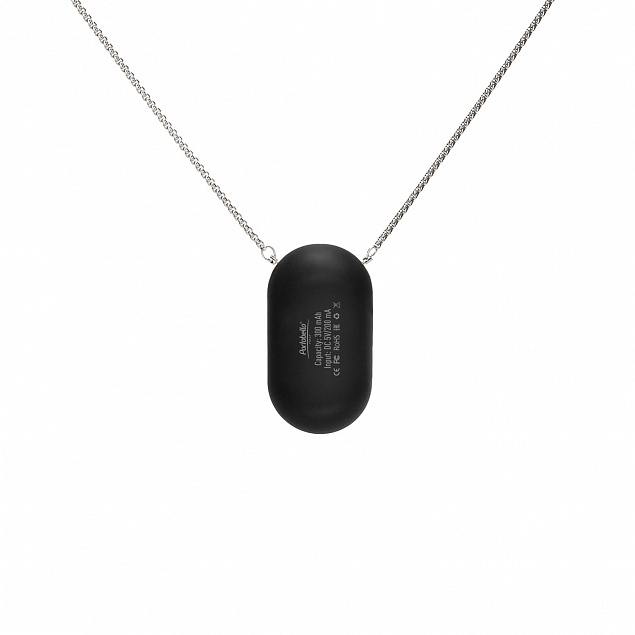 Портативный дезинфектор-ионизатор, черный, покрытие soft touch с логотипом  заказать по выгодной цене в кибермаркете AvroraStore