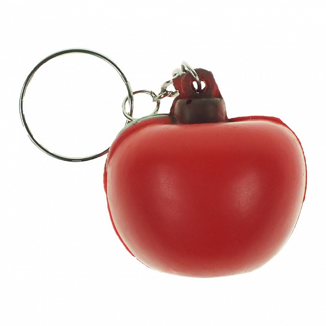 Брелок яблоко, красный с логотипом  заказать по выгодной цене в кибермаркете AvroraStore