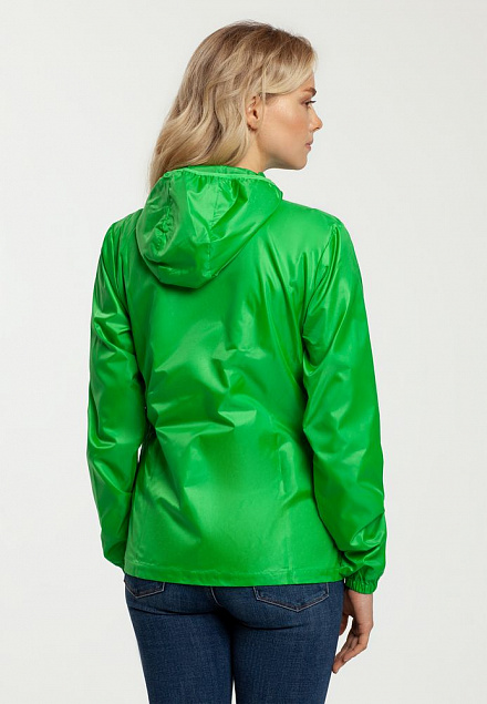 Ветровка женская FASTPLANT зеленое яблоко с логотипом  заказать по выгодной цене в кибермаркете AvroraStore