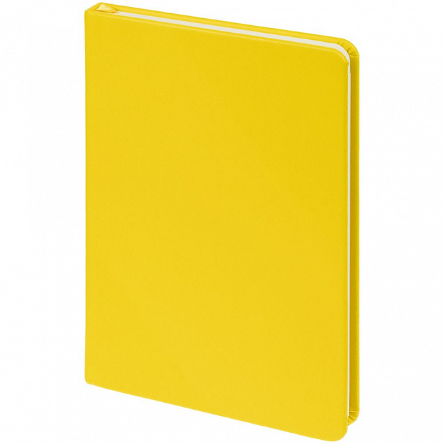 Блокнот Cluster Mini в клетку, желтый с логотипом  заказать по выгодной цене в кибермаркете AvroraStore
