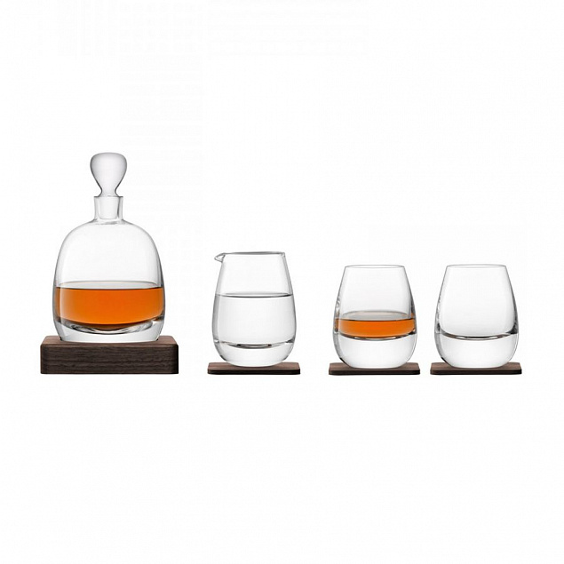 Набор для виски Islay Whisky с деревянными подставками с логотипом  заказать по выгодной цене в кибермаркете AvroraStore