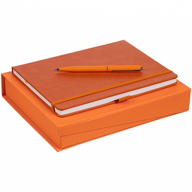 Набор Lucky, оранжевый с логотипом  заказать по выгодной цене в кибермаркете AvroraStore