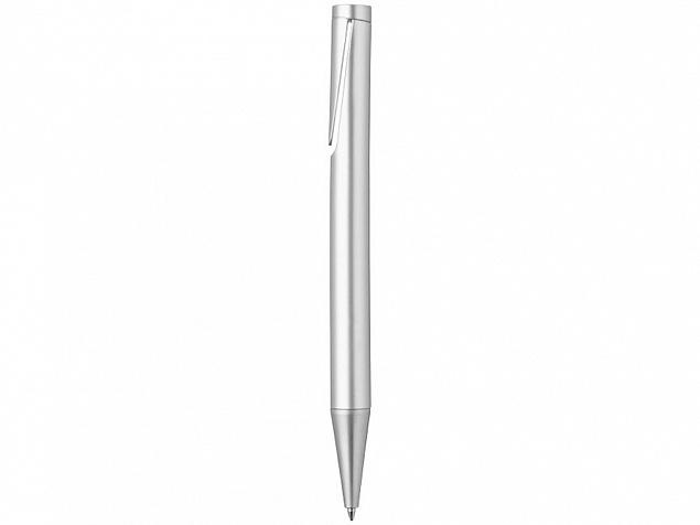Ручка шариковая Carve, серебристый с логотипом  заказать по выгодной цене в кибермаркете AvroraStore