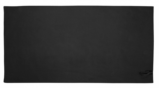 Полотенце Atoll Large, черное с логотипом  заказать по выгодной цене в кибермаркете AvroraStore