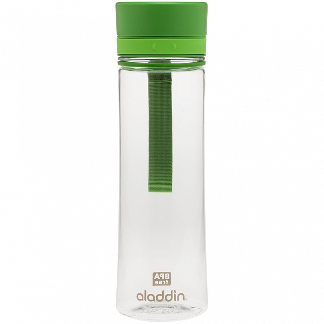 Бутылка для воды Aveo 600, зеленая с логотипом  заказать по выгодной цене в кибермаркете AvroraStore