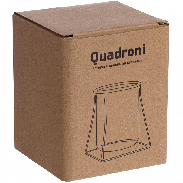 Стакан с двойными стенками Quadroni с логотипом  заказать по выгодной цене в кибермаркете AvroraStore