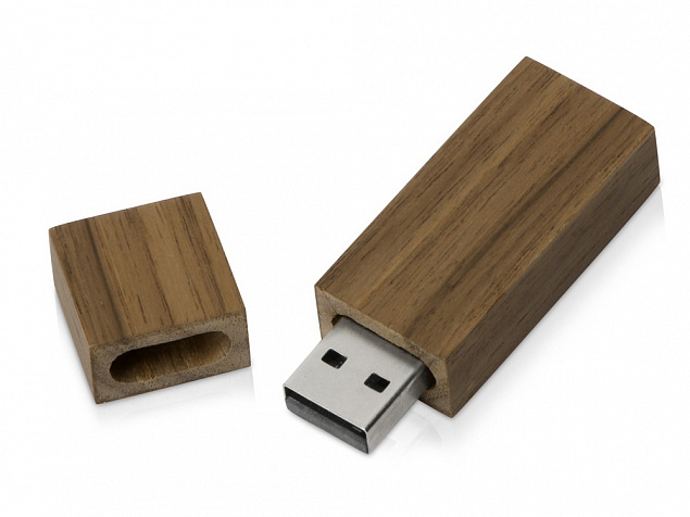 USB-флешка на 16 Гб «Woody» с магнитным колпачком с логотипом  заказать по выгодной цене в кибермаркете AvroraStore