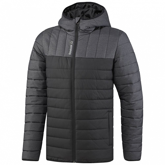 Куртка мужская Outdoor, серая с черным с логотипом  заказать по выгодной цене в кибермаркете AvroraStore