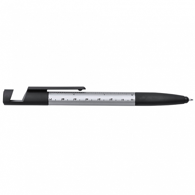 Мультитул в виде шариковой ручки, серый   с логотипом  заказать по выгодной цене в кибермаркете AvroraStore