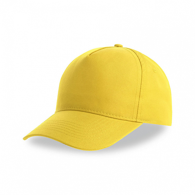 Бейсболка RECY FIVE, желтый, 5 клиньев, 100 % переработанный полиэстер, липучка с логотипом  заказать по выгодной цене в кибермаркете AvroraStore