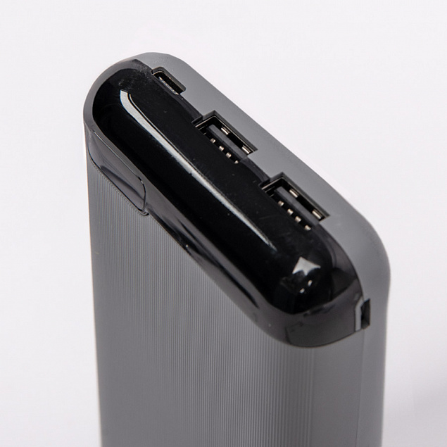 Универсальный аккумулятор OMG Num 20 (20000 мАч), серый, 14,6х7.0х2,75 см с логотипом  заказать по выгодной цене в кибермаркете AvroraStore