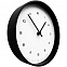 Часы настенные Flash, белые с черным с логотипом  заказать по выгодной цене в кибермаркете AvroraStore