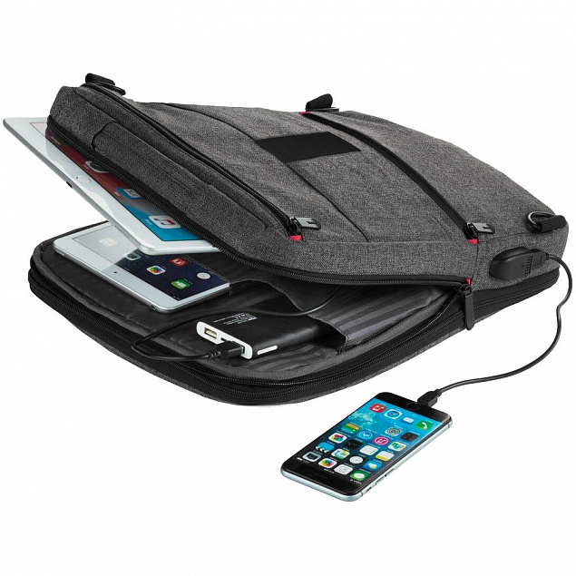 Рюкзак для ноутбука Saftsack, серый с логотипом  заказать по выгодной цене в кибермаркете AvroraStore