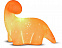 Светильник керамический «Динозавр» с логотипом  заказать по выгодной цене в кибермаркете AvroraStore